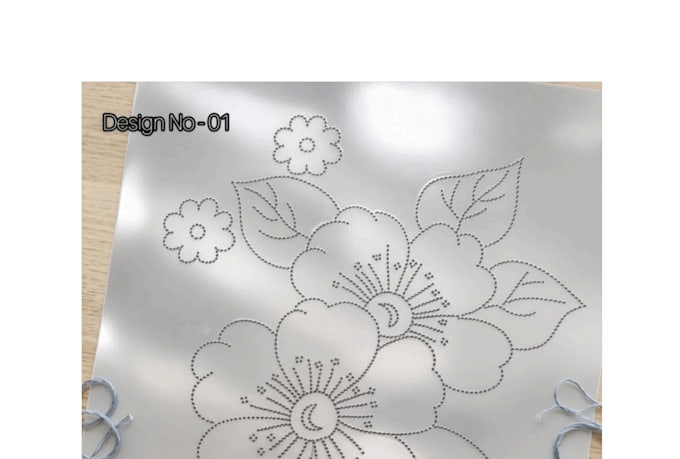 design hand embroidery floral patterns in printable PDF